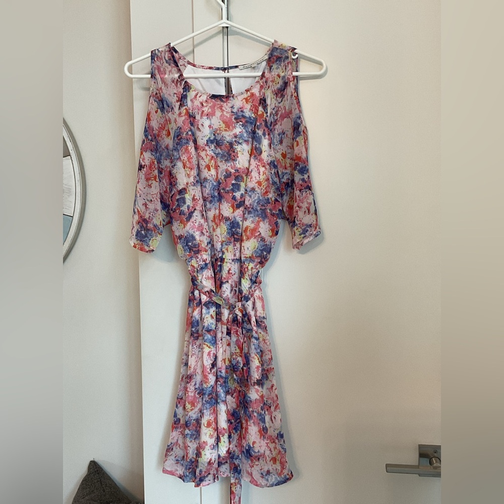 ** Daniel Rainn Vibrant Floral Women's Cold Shoulder Summer  Dress